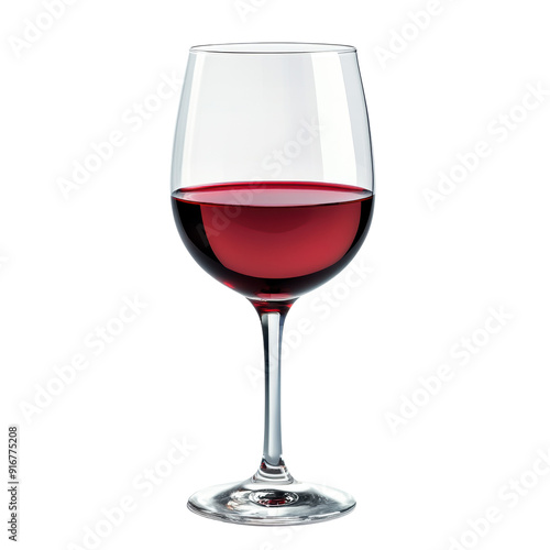 A wine glass is filled with red wine. The wine is almost gone, and the glass is almost empty