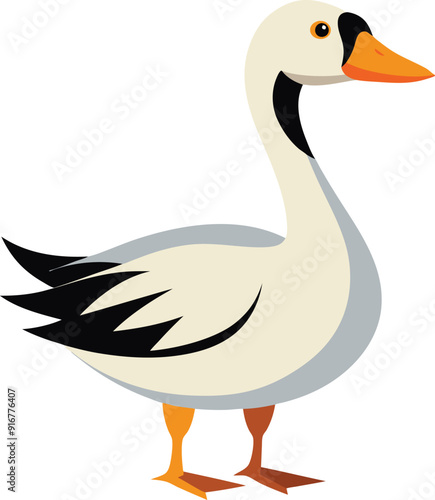 goose on white background
goose on white