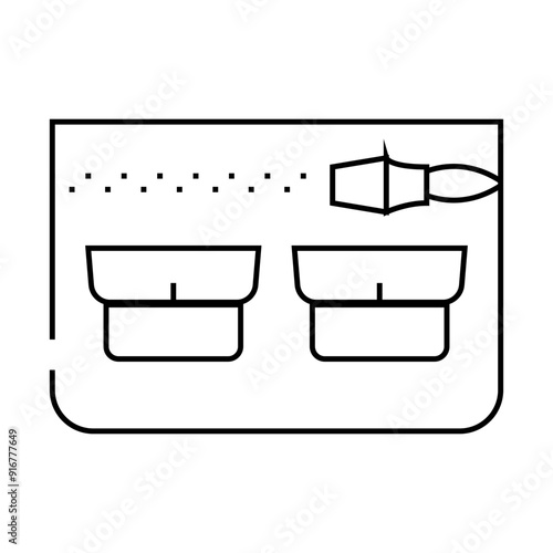 universal pocket line icon vector. universal pocket sign. isolated contour symbol black illustration