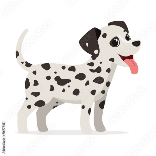 happy cute dalmatian dog with good quality and design