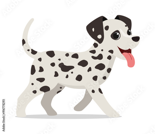happy cute dalmatian dog with good quality and design