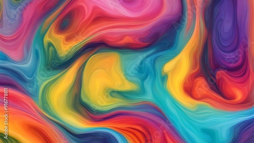 Wallpaper Mural rainbow ink liquid background  Torontodigital.ca