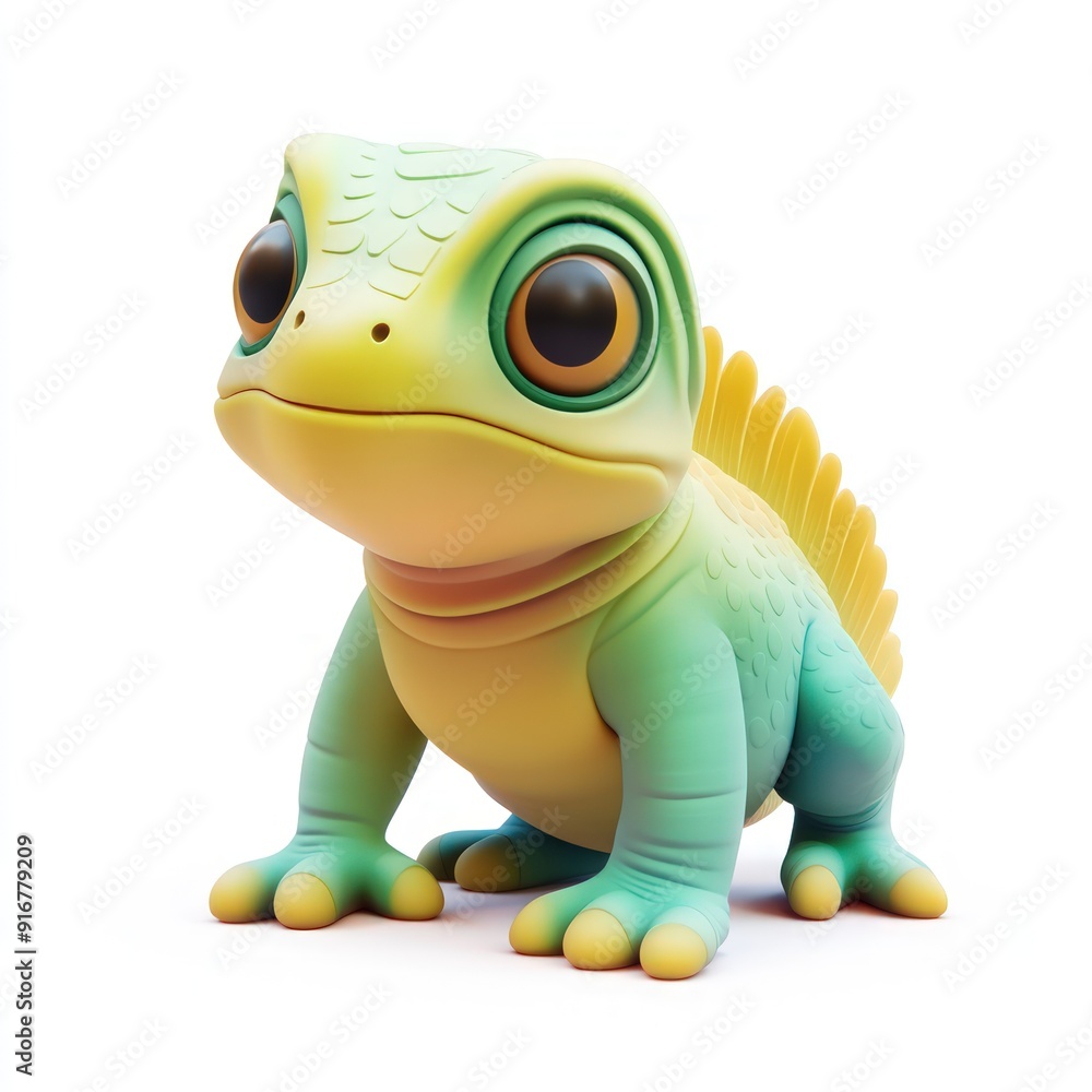 Fototapeta premium 3D icon of chameleon