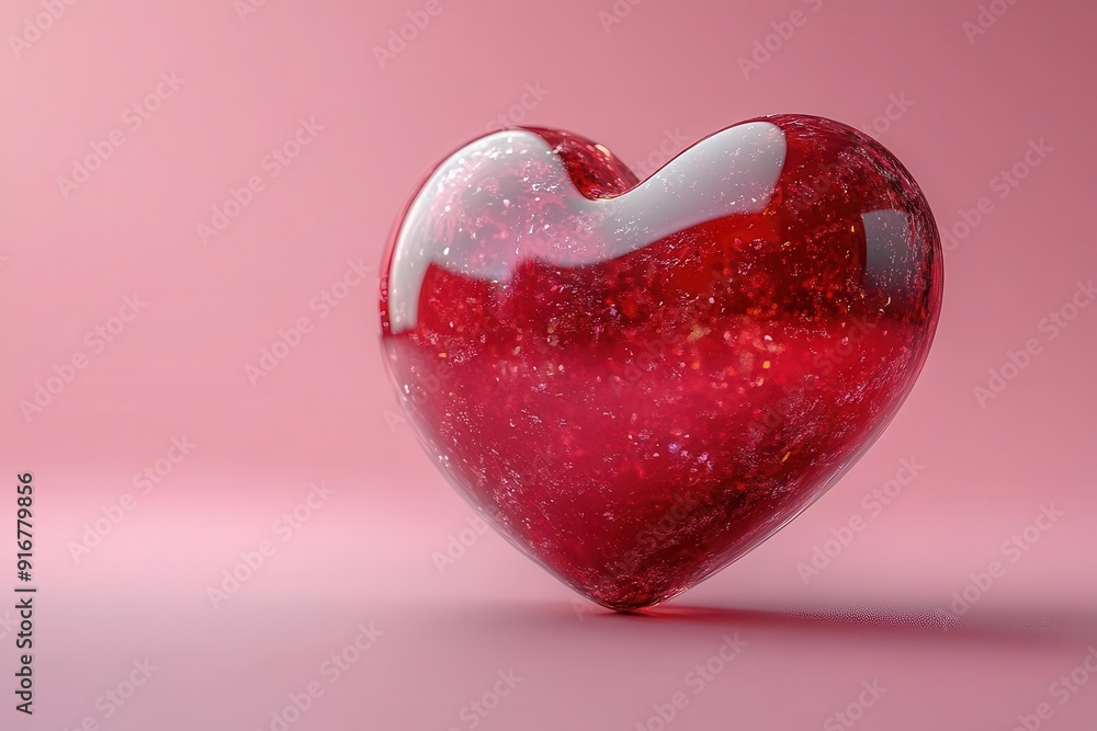 3d rendered red heart floating on pink background soft shadows add depth clean minimalist design perfect for valentines day themes conveys love and affection in modern graphic style 3d rendered red heart floating on pink background soft shadows add depth clean minimalist design perfect for valentines day themes conveys love and affection in modern graphic style