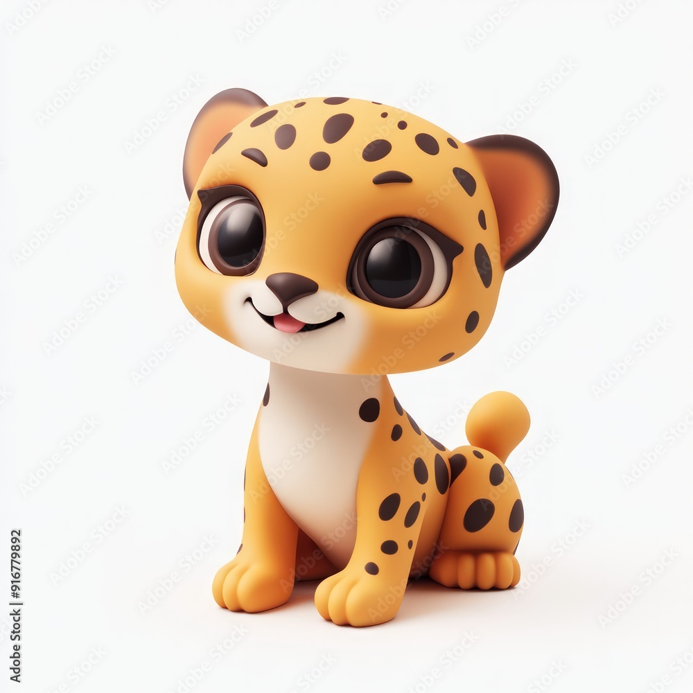 Adorable Cheetah Cub Illustration Adorable Cheetah Cub Illustration