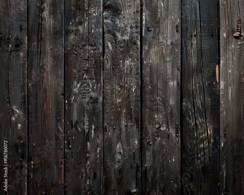 Grainy old impregnated dark wood board texture background