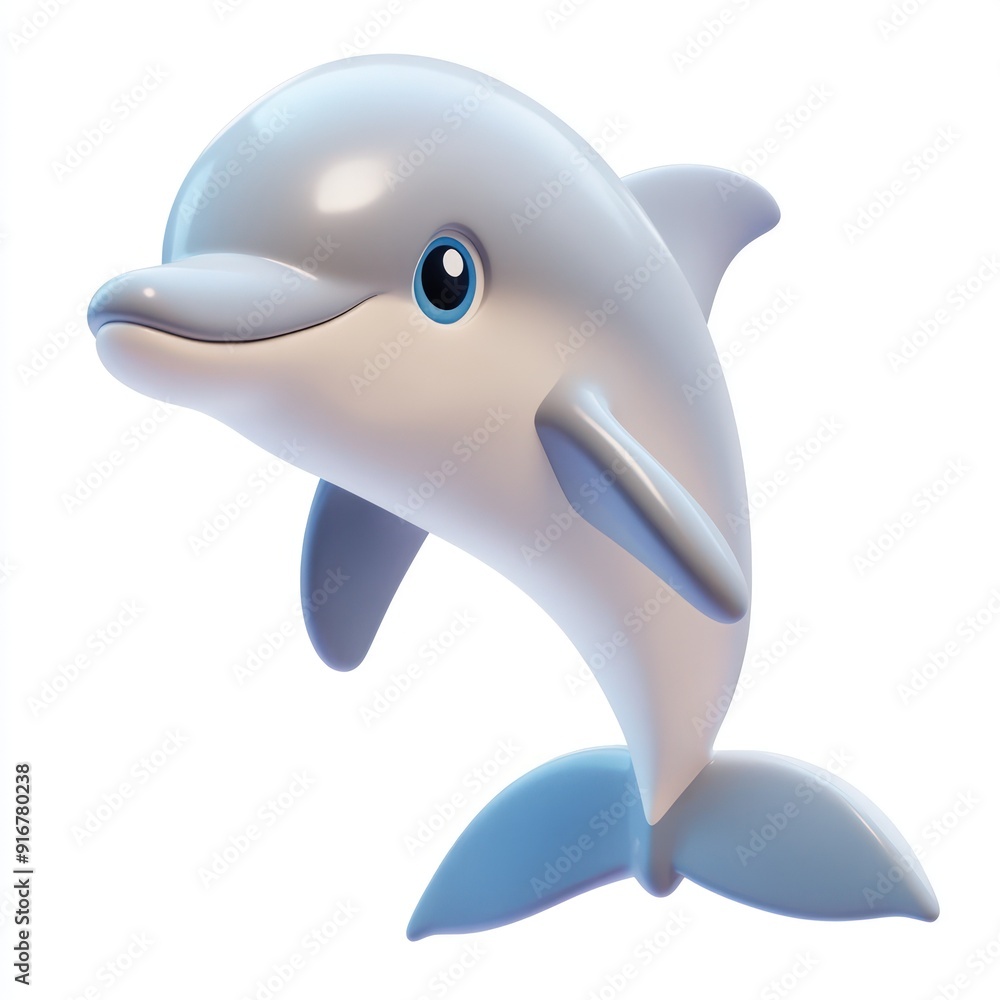Playful Cartoon Dolphin Playful Cartoon Dolphin