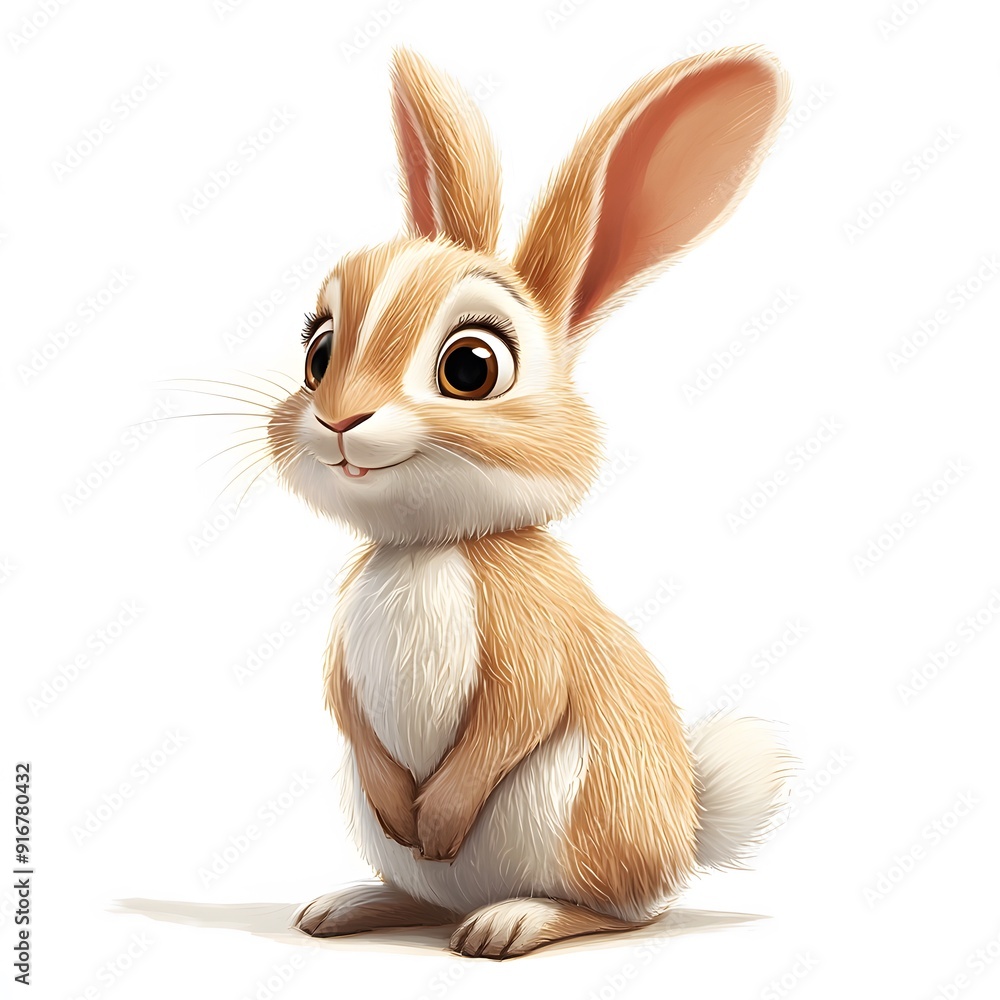 Cartoon style rabbit and carrot isolated oon white background Cartoon style rabbit and carrot isolated oon white background