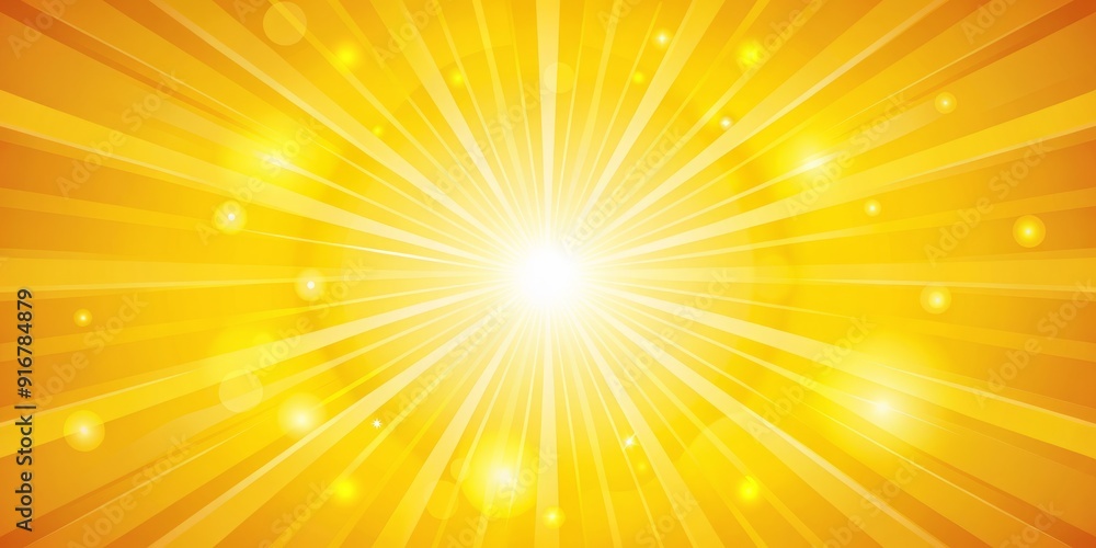 Fototapeta premium Vibrant yellow background radiates warmth and energy, evoking feelings of happiness and optimism, perfect for conveying sunny dispositions and lively atmospheres.
