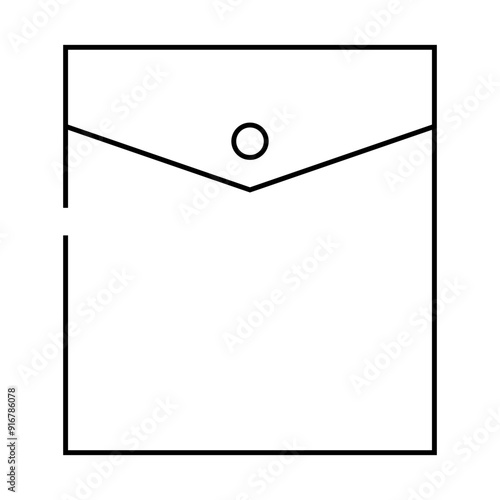 inside pocket line icon vector. inside pocket sign. isolated contour symbol black illustration