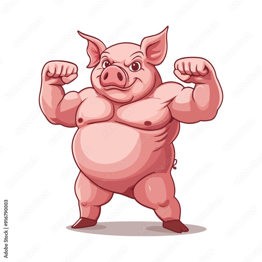 Fototapeta premium animals, about animals, types of vector illustrations of muscular animal icons