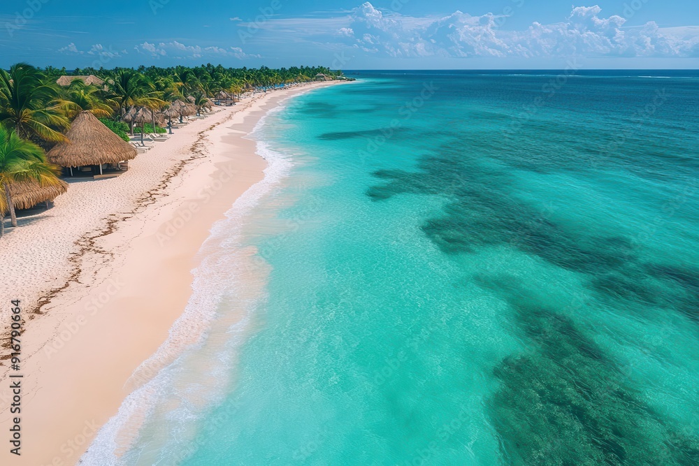 breathtaking aerial view of punta canas pristine beaches and turquoise waters lush palm trees white sand and luxury resorts create an idyllic tropical paradise scene breathtaking aerial view of punta canas pristine beaches and turquoise waters lush palm trees white sand and luxury resorts create an idyllic tropical paradise scene