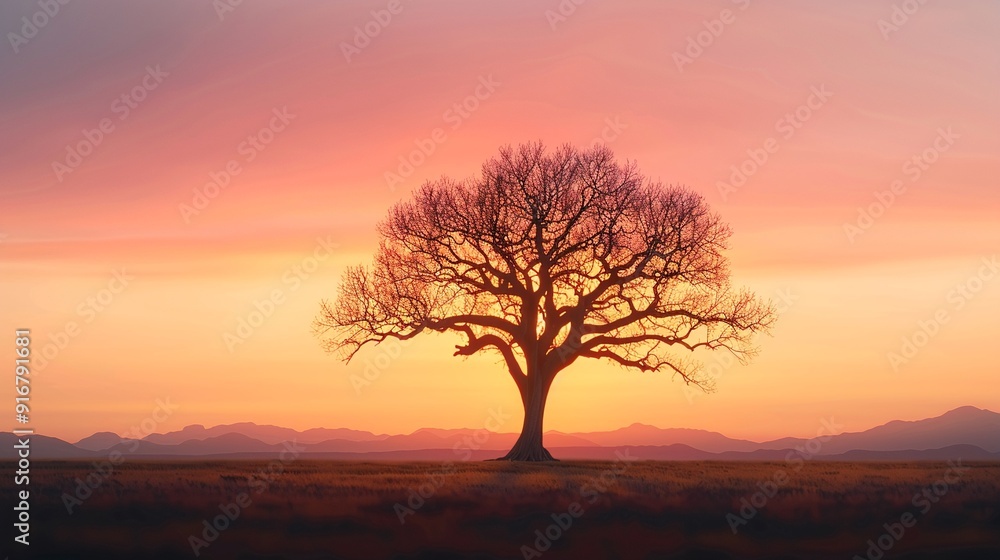 Detailed outline of an ancient oak tree standing tall as the sun sets behind it, casting a dramatic shadow over the landscape 8K , high-resolution, ultra HD,up32K HD Detailed outline of an ancient oak tree standing tall as the sun sets behind it, casting a dramatic shadow over the landscape 8K , high-resolution, ultra HD,up32K HD