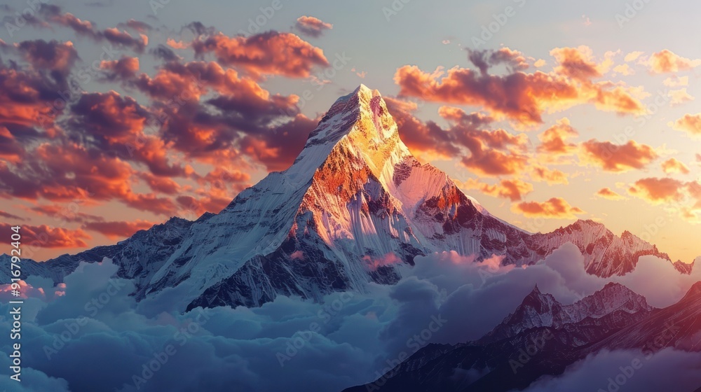 sunrise view of snowy mountains sunrise view of snowy mountains