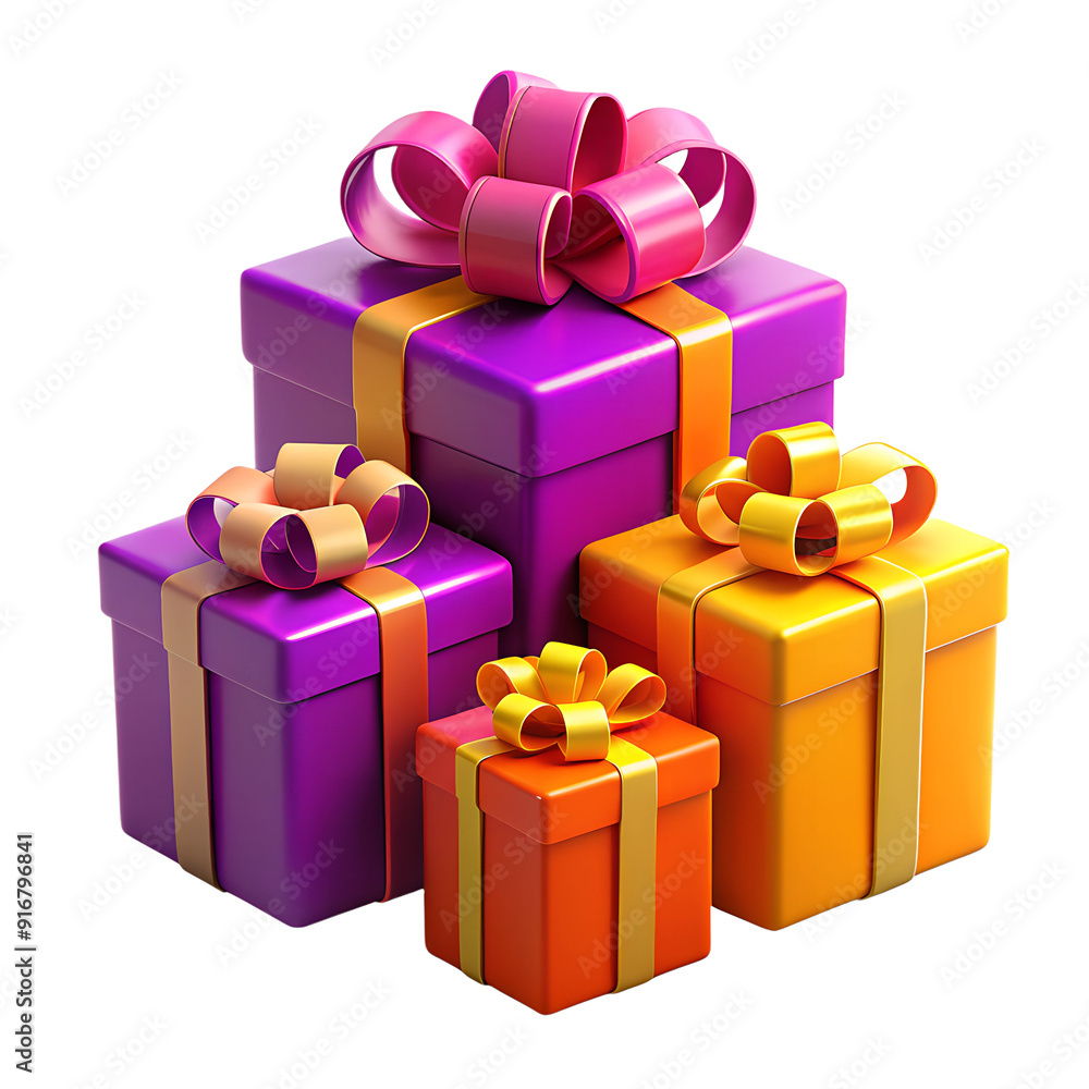 Four colorful gift boxes Four colorful gift boxes