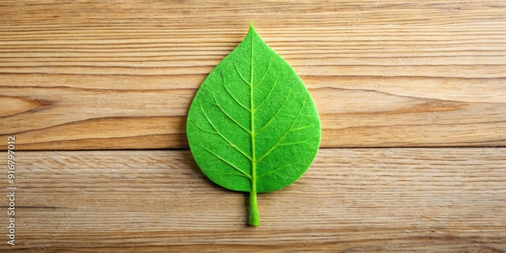 A bright green leaf-shaped icon made from recycled paper, symbolizing eco-friendliness and environmental responsibility, rests on a natural wood background with subtle earthy tones. A bright green leaf-shaped icon made from recycled paper, symbolizing eco-friendliness and environmental responsibility, rests on a natural wood background with subtle earthy tones.