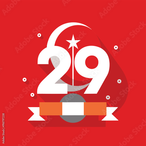 vector 29 october turkey republic day 29 ekim