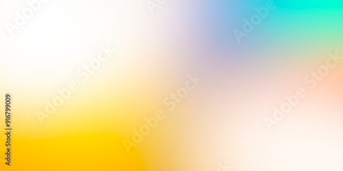 blurry gradient yellow white cyan frosted glass effect colorful abstract pastel background with blank space