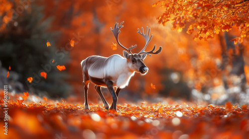 red deer in the forest