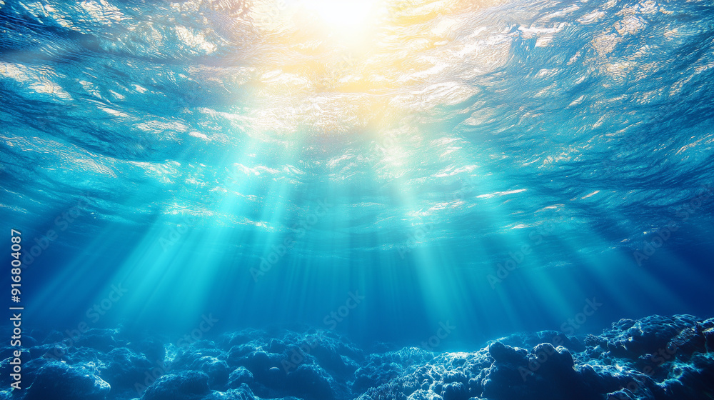 Fototapeta premium underwater scene with rays of light