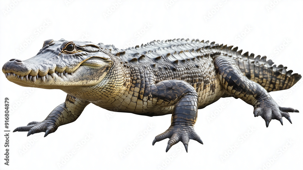 Naklejka premium crocodile isolated on white background