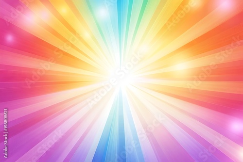 Colorful light shining radial line sunburst 