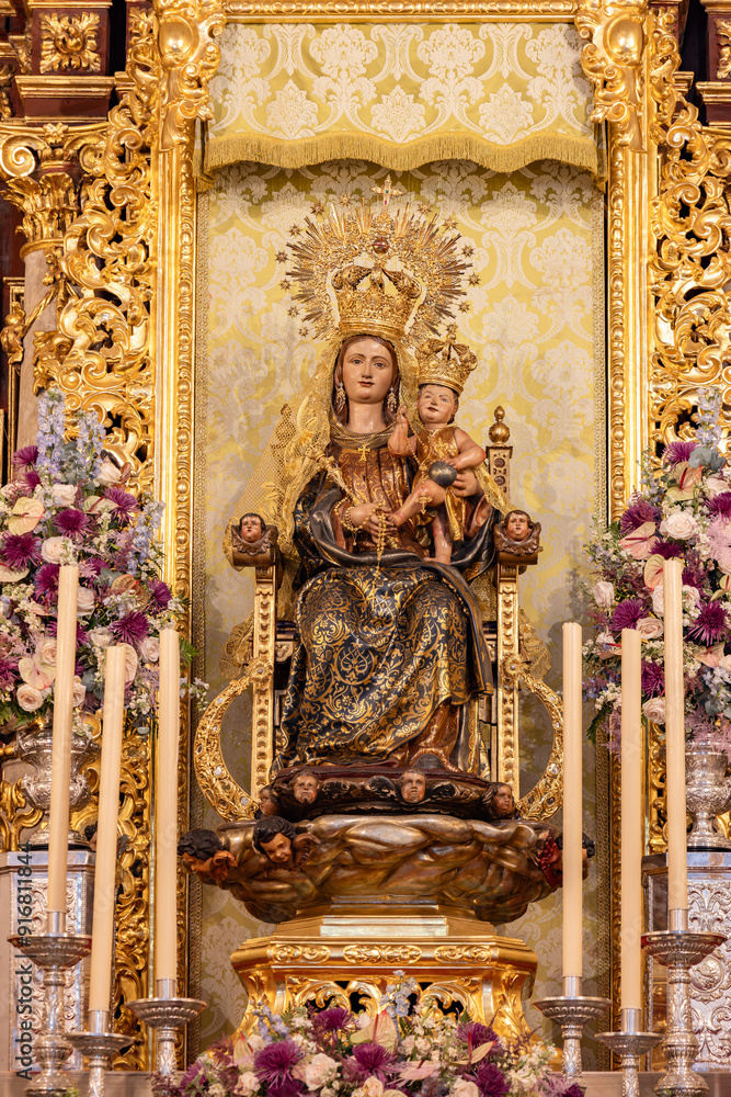 Image of Virgin Mary in her altar Image of Virgin Mary in her altar