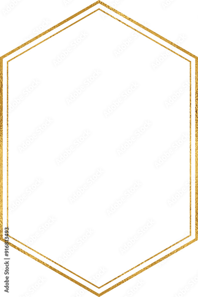 Gold Hexagon Foil Frame Vertical Border Template With 4x6 Aspect Ratio gold-hexagon-foil-frame-vertical-border-template-with-4x6-aspect-ratio