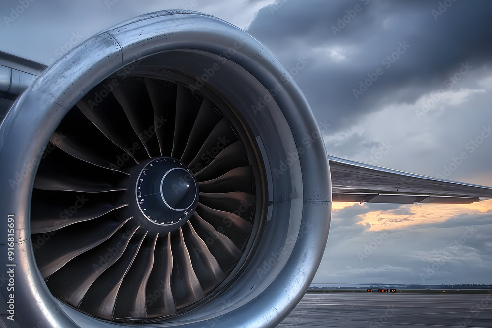 Jet engine on a wing Jet engine on a wing