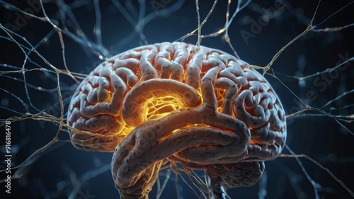 Close up of brain