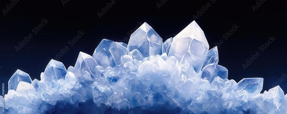 Close-up of diamond crystal formation, with facets reflecting light, crystal formation, luxury and science Close-up of diamond crystal formation, with facets reflecting light, crystal formation, luxury and science