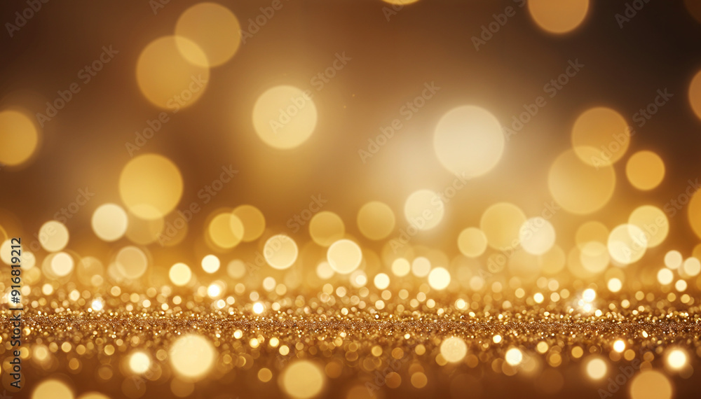 Golden Bokeh Background with Blurred Lights Golden Bokeh Background with Blurred Lights