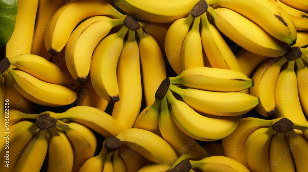 Fresh banana yellow background. ai generated art image Fresh banana yellow background. ai generated art image