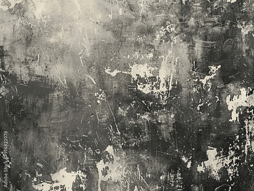 Obraz premium Subtle black and white grunge texture with distressed details and a hint of light green