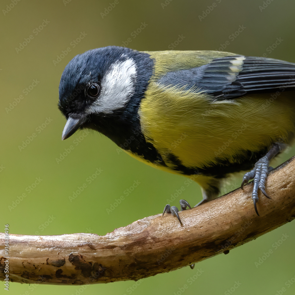 Fototapeta premium Kohlmeise im Portrait