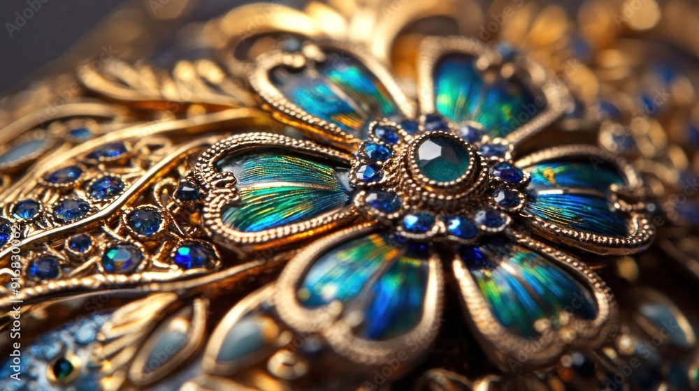 Close-up of a jeweled flower