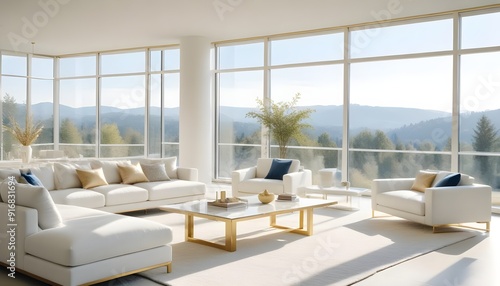 Photo interior modern design room 3d illustration