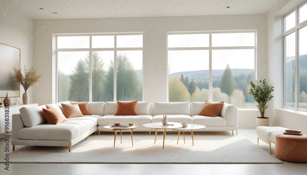 Fototapeta premium Photo interior modern design room 3d illustration