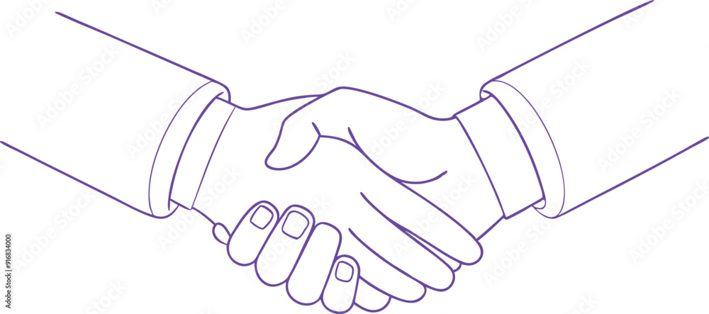 continuous single line drawing of businessmen shaking hands, business handshake line art vector illustration continuous single line drawing of businessmen shaking hands, business handshake line art vector illustration