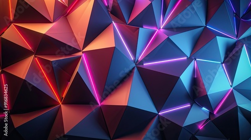 modern 3d wallpaper with LED