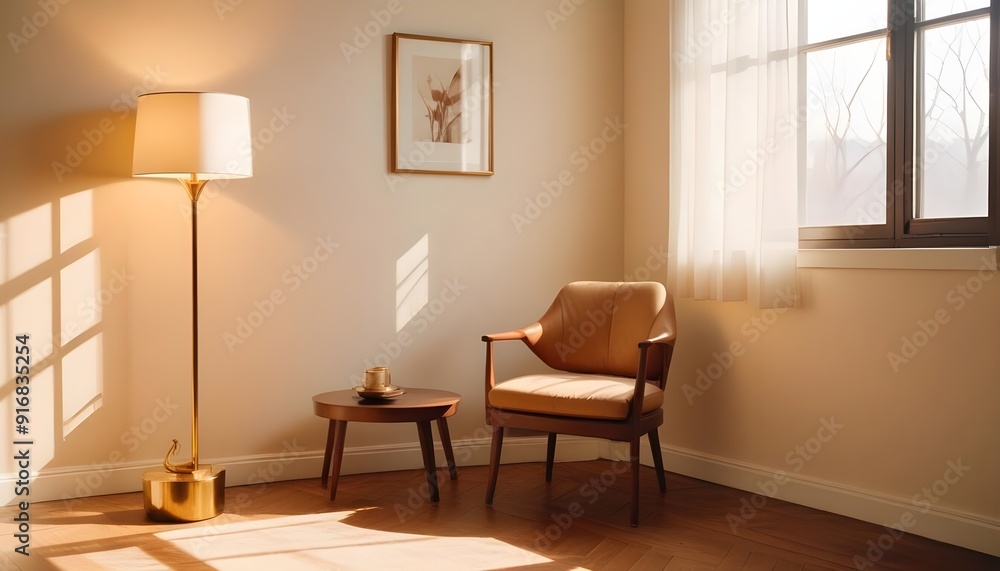 Fototapeta premium Photo interior modern design room 3d illustration