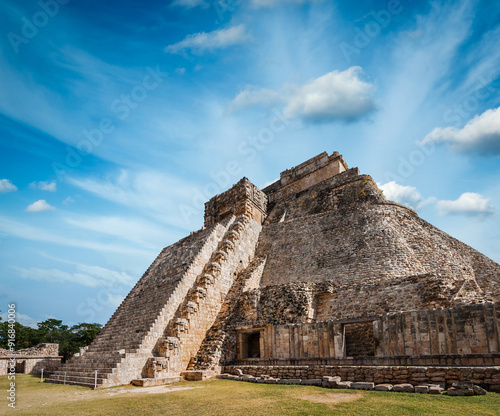 Mayan pyramid in Uxmal, Mexico photo