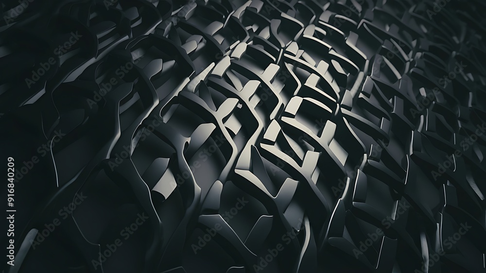 Fototapeta premium 3d black diamond pattern abstract wallpaper on dark background