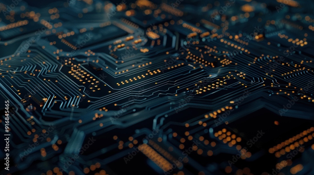Abstract Circuitry: A Close-Up of a Circuit Board Abstract Circuitry: A Close-Up of a Circuit Board