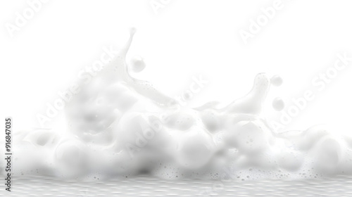 Wallpaper Mural White soap foam isolated on transparent background Torontodigital.ca