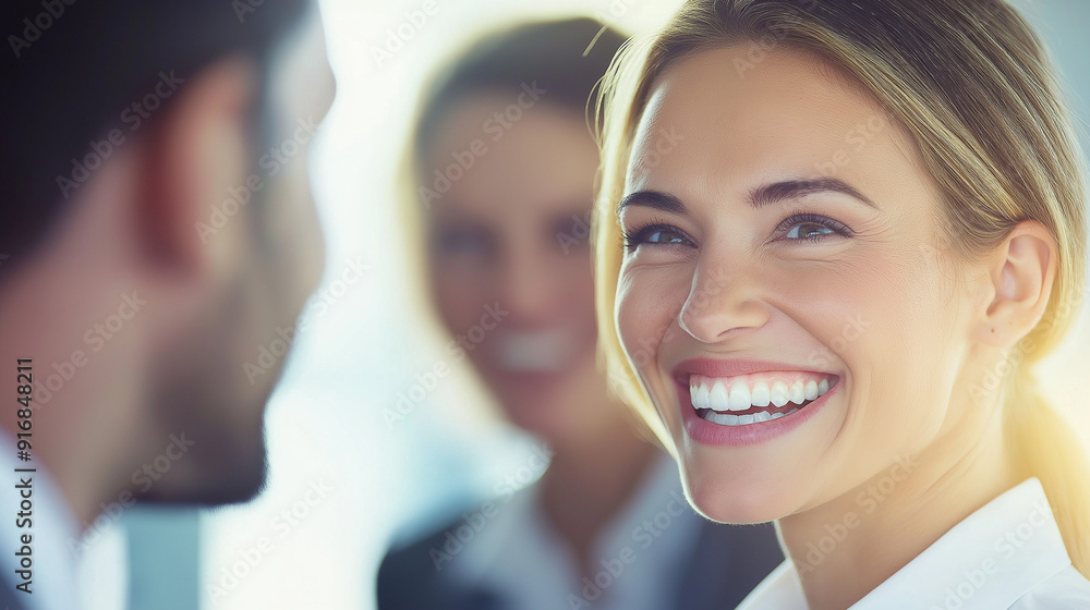 A group of business people mingling at a conference, laughing and having fun working together
A group of business people mingling at a conference, laughing and having fun working together