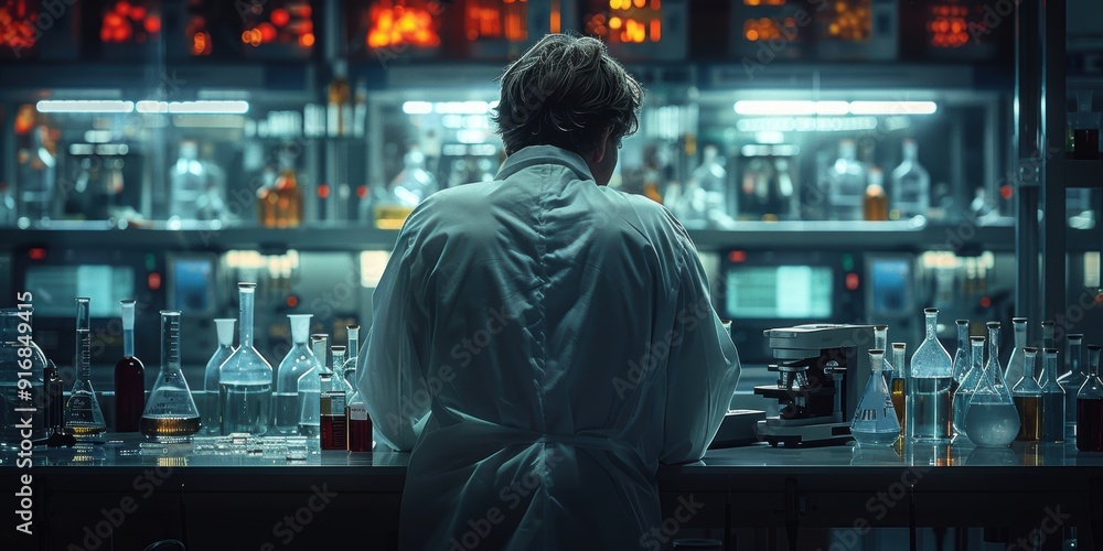 Scientist Working in a Laboratory Scientist Working in a Laboratory