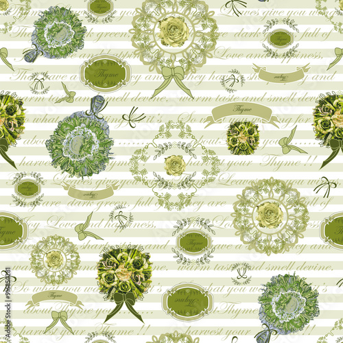  Green Happy Chef seamless pattern,Background,Perfect for fabric, 