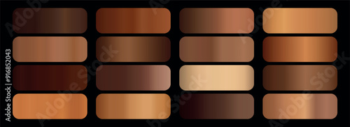Wood gradients set. Collection of wood gradient. 
