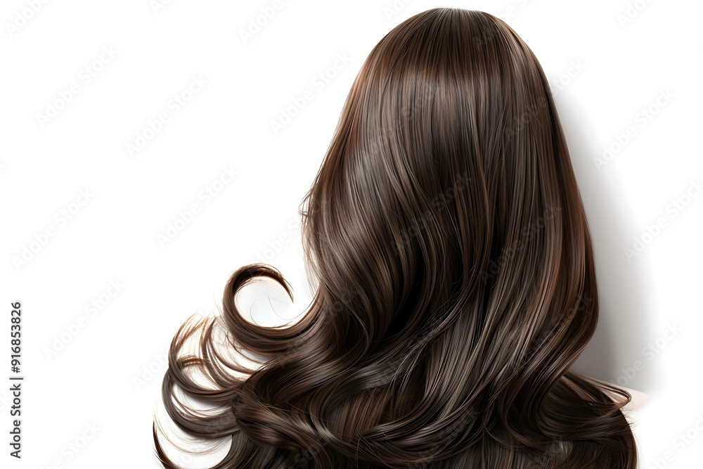Naklejka premium long hair Young woman have problem with dyed hair and damaged.